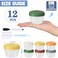 Yomarket 12pcs 2 oz Salad Dressing Container Reusable Condiment Containers Sauce Cups with Leakproof Lids Small Plastic Food Storage Dip Containers for Lunches Freezer Microwave Dishwasher Safe