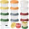 Yomarket 12pcs 2 oz Salad Dressing Container Reusable Condiment Containers Sauce Cups with Leakproof Lids Small Plastic Food Storage Dip Containers for Lunches Freezer Microwave Dishwasher Safe