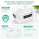 YORY 5 cup Plastic Food Storage Containers with Lids Nestable Freezer Dishwasher Safe Rectangle Meal Prep Container Set5Pack