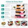 YORY 5 cup Plastic Food Storage Containers with Lids Nestable Freezer Dishwasher Safe Rectangle Meal Prep Container Set5Pack