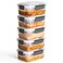 YORY 5 cup Plastic Food Storage Containers with Lids Nestable Freezer Dishwasher Safe Rectangle Meal Prep Container Set5Pack