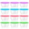 Zezzxu 5 oz Small Freezer Storage Containers with Screw Lids 12 Pack Reusable Plastic Food Jars Stackable Deli Containers Microwave Freezer Safe