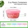 Zezzxu 5 oz Small Freezer Storage Containers with Screw Lids 12 Pack Reusable Plastic Food Jars Stackable Deli Containers Microwave Freezer Safe