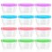 Zezzxu 5 oz Small Freezer Storage Containers with Screw Lids 12 Pack Reusable Plastic Food Jars Stackable Deli Containers Microwave Freezer Safe