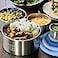 BKLYN BENTO Stainless Steel Food Container With Leak Proof Silicone Lid Metal Lunch Box Bento Box Food Storage Great For Portion Control Set of 4