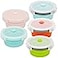 CARTINTS 800ml Silicone Collapsible Food Storage ContainersPrepStorage Bowls with Lids Round Silicone Lunch Containers Microwave and Freezer Safe Set of 5