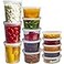 DuraHome Food Storage Containers with Lids 8oz 16oz 32oz Freezer Deli Cups Combo Pack 70 Sets BPAFree Leakproof Round Clear Takeout Container Meal Prep Microwavable 70 Sets Mixed sizes