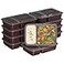 Bentgo Prep 20Piece 2Compartment Reusable Meal Prep Containers with Lids PFAS BPA Free Materials Durable Microwave Freezer Dishwasher Safe To Go Food Storage Burgundy