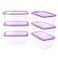 KIGI Large Plastic Food Containers with Snapon Lids BPAFree Stackable Reusable for Kitchen Pantry Fridge Organization Microwave Dishwasher Freezer Safe Food Storage 83 Cup 6PACK