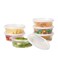 FULING 48Set8oz Plastic Deli Food Storage Containers With Lids Disposable Clear Small Togo Jars Bowls For Soup Meal Prep Slime BPA Free Stackable Leakproof Microwave Dishwasher Freezer Safe
