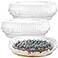 Supellectilem 10 Plastic Disposable Pie Containers with Hinged Locking Lids 10 Round Pie KeepersFlan Cake Containers for Transport