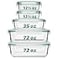 Fusion Gourmet Large Glass Food Storage Containers with Lids 5 Pack 72 oz 9 Cup Airtight Leakproof Microwave and Oven Safe Borosilicate Glass