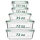 Fusion Gourmet Large Glass Food Storage Containers with Lids 5 Pack 72 oz 9 Cup Airtight Leakproof Microwave and Oven Safe Borosilicate Glass