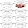 Sieral 16 Size Clear Food Prep Containers with Lids Durable Polycarbonate Salad Bar Food Storage Pans for Commercial Kitchen Restaurant and Buffet Use