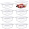 Sieral 16 Size Clear Food Prep Containers with Lids Durable Polycarbonate Salad Bar Food Storage Pans for Commercial Kitchen Restaurant and Buffet Use