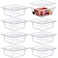 Sieral 16 Size Clear Food Prep Containers with Lids Durable Polycarbonate Salad Bar Food Storage Pans for Commercial Kitchen Restaurant and Buffet Use