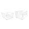 Isaac Jacobs 3Pack XL Clear Storage Bins 12 L x 111 W x 7 H with Cutout Handles Plastic Organizer for Home Office Kitchen FridgeFreezer Drawers BPA Free Food Safe 3Pack ExtraLarge
