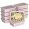 Bentgo Prep 20Piece 1Compartment Reusable Meal Prep Containers with Lids PFAS BPA Free Materials Durable Microwave Freezer Dishwasher Safe To Go Food Storage Blush Pink