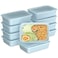 Bentgo Prep 20Piece 1Compartment Reusable Meal Prep Containers with Lids PFAS BPA Free Materials Durable Microwave Freezer Dishwasher Safe To Go Food Storage Sky