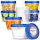 Stock Your Home 16oz Plastic Containers with Twist Top Lids 10 Pack 2 Cup Freezer Containers with Lids for Leftover Food Airtight Reusable Soup Containers Microwave and Dishwasher Safe