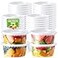 NEEBAKE 100 Set 8 oz DeliContainerswithLidsAirtightPlasticFoodStorageContainerswithLidsSoupSlimeOvernightOatToGoContainers