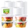 NEEBAKE 100 Set 8 oz DeliContainerswithLidsAirtightPlasticFoodStorageContainerswithLidsSoupSlimeOvernightOatToGoContainers
