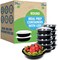 SafeWare Meal Prep Container Reusable with Lids 25 Set 24oz Round IdealFood Prep Containers Food Storage Bento Box Stackable Microwave Dishwasher Freezer Safe