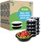 SafeWare Meal Prep Container Reusable with Lids 25 Set 24oz Round IdealFood Prep Containers Food Storage Bento Box Stackable Microwave Dishwasher Freezer Safe