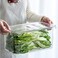 SANNO Vegetable Fruit Containers Fridge ContainersFreezer Produce Saver Refrigerator Organizer Bins with Vented Lids And Drain Tray For Pantry Fridge Freezer Cabinet Kitchen Organization