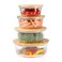 Crutello Glass Meal Prep Containers with Bamboo Lids 4 Pack Airtight Clear Food Storage Canisters for Kitchen Organization A FamilyOwned American Brand