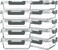 KOMUEE 10 Packs 30 oz Glass Meal Prep ContainersGlass Food Storage Containers with LidsAirtight Lunch Bento BoxesMicrowaveFreezer and DishwasherGray