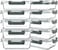 KOMUEE 10 Packs 30 oz Glass Meal Prep ContainersGlass Food Storage Containers with LidsAirtight Lunch Bento BoxesMicrowaveFreezer and DishwasherGray