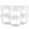 ELEGANT DISPOSABLES 4 Ounce 20 Pack Clear Twist cap Containers With Clear Screw on Lids Twist Top Food Storage Freezer Containers