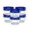 ELEGANT DISPOSABLES Twist Top Containers Small Food Storage Containers Blue Screw on Lid Reusable Stackable Leakproof Airtight Pack of 204 oz containers