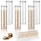Suclain 6 Pieces Cylinder Cracker Containers Saltine Sleeve Storage Container Plastic Cracker Keeper with Lid Airtight Spaghetti Cookie Holder for Food Pantry Cereal Chips