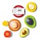SOOPLEU Avocado Saver and Tomato Holder Set of 4 Reusable Storage Containers for Fridge Ideal for Garlic Onions Lemons and Potatoes