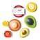 SOOPLEU Avocado Saver and Tomato Holder Set of 4 Reusable Storage Containers for Fridge Ideal for Garlic Onions Lemons and Potatoes