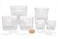 Progressive ProKeeper Bakers Airtight Kitchen Storage Canister Container Set for Flour Sugar More Keeps Ingredients Fresh with Accessories White 6 Piece
