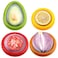 T-Raputa TRaputa Avocado Saver and Tomato Holder Set of 4 Reusable Storage Containers for Fridge Ideal for Garlic Onions Lemons and Potatoes