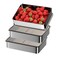 Hommiya Stainless Steel Food Storage Containers Silver Airtight with Vacuum Seal Stackable Rectangular 3Piece Set BPAFree Lids for Meal Prep and Leftovers Storage deep 33 Height