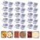 ABEJFIC 15 Sets Double Compartment Condiment Containers with Lid Transparent Small Plastic Dipping Containers for Condiments or Dips Sauce Snack Salad Dressing Sampling Travel Snack