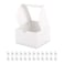 BAKIPACK 25 White Bakery Boxes with Window 6x6x4 Inches Cake Boxes with Window Treat Boxes for Small Bakery Dessert Candy Cookies Pastry Party Favors Wedding Cake