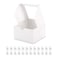 BAKIPACK 25 White Bakery Boxes with Window 6x6x4 Inches Cake Boxes with Window Treat Boxes for Small Bakery Dessert Candy Cookies Pastry Party Favors Wedding Cake