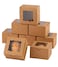 Bekoetoz 100Pcs Paper Cookie Boxes With Window Small Bakery Boxes 4x4x25 Inches Mini Cake Boxes For PastriesCupcakesDessertsDonutsChocolate StrawberriesCandyTreat Boxes4 4 25Brown