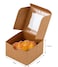 Bekoetoz 100Pcs Paper Cookie Boxes With Window Small Bakery Boxes 4x4x25 Inches Mini Cake Boxes For PastriesCupcakesDessertsDonutsChocolate StrawberriesCandyTreat Boxes4 4 25Brown