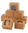 Bekoetoz 100Pcs Paper Cookie Boxes With Window Small Bakery Boxes 4x4x25 Inches Mini Cake Boxes For PastriesCupcakesDessertsDonutsChocolate StrawberriesCandyTreat Boxes4 4 25Brown