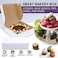 Fit Meal Prep 25 Pack Pastry Boxes 9x9x3 White Bakery Box for Cookies Compostable Kraft Paper Cardboard for Baked Goods Packaging Cake Food Donut Cupcake Candy Bread Bridesmaid Gift Box