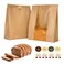 Funcoo 50 Pcs Paper Bread Bags for Home Sourdough Bread Bakery Storage Bags with Window Large Bakery Loaf Bags for Baked Goods Packaging Label Seal sticker included