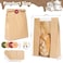 Funcoo 50 Pcs Paper Bread Bags for Home Sourdough Bread Bakery Storage Bags with Window Large Bakery Loaf Bags for Baked Goods Packaging Label Seal sticker included