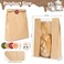 Funcoo 50 Pcs Paper Bread Bags for Home Sourdough Bread Bakery Storage Bags with Window Large Bakery Loaf Bags for Baked Goods Packaging Label Seal sticker included